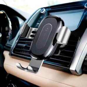 Держатель с беспроводной зарядкой Baseus Wireless Charger Gravity Car Mount Black, фото 9