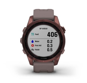 Умные часы Garmin Fenix 7s Sapphire Solar титановый темно-бронзовый с сланцево-серым силиконом, фото 6