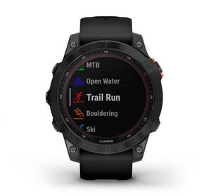 Умные часы Garmin Fenix 7 Solar серый с черным ремешком, фото 7