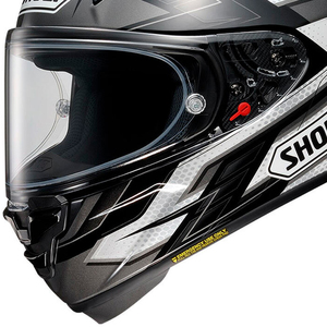 Мотошлем X-Spirit PRO ESCALATE SHOEI (черно-серо-белый глянцевый, TC-5, L), фото 6