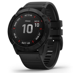 Умные часы Garmin Fenix 6x Pro черный с черным ремешком, фото 1