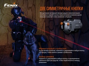 Фонарь подствольный Fenix GL22 c красным лазером, фото 9