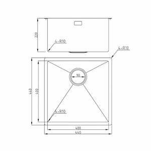 Мойка для кухни MILACIO Denia 44 Steel (MC.77438) золото, фото 8