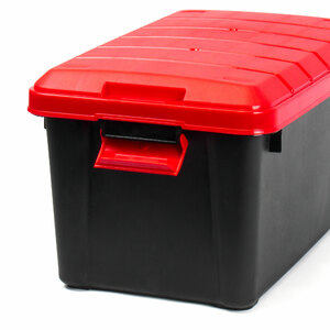 Ящик многофункц. особопрочный СЛЕДОПЫТ Expedition Box, 40 л, 600х360х320 мм, цв. черный/красный, фото 6