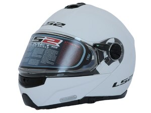 Мотошлем FF325 STROBE ELECTRIC SNOW Solid снегоходный LS2 (белый глянцевый, XL), фото 4