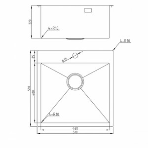 Мойка для кухни MILACIO Denia 51 Steel (MC.77488) золото, фото 6