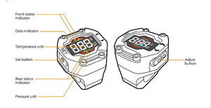 Система контроля давления в шинах для мотоциклов Steelmate TPMS-90 (дисплей на руль), фото 3