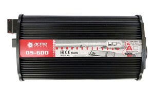 Преобразователь напряжения AcmePower AP-DS600/12 (10-15В > 220В, 600Вт,USB), фото 5