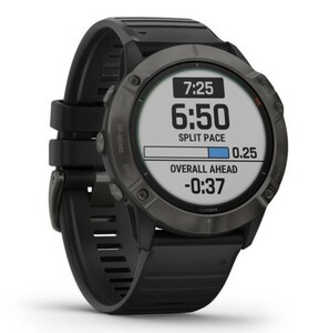 Умные часы Garmin Fenix 6X Pro Solar титановый серый DLC с черным ремешком, фото 3