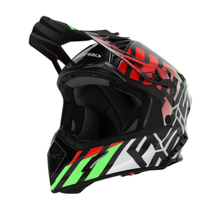 Шлем Acerbis STEEL CARBON 22-06 Green/Red глянцевый XL, фото 1