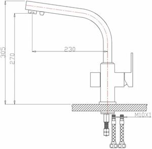 Смеситель для кухни ZORG Sanitary (ZR 311 YF-WHITE) белый, фото 2