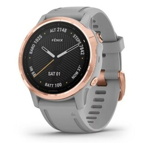 Garmin Fenix 6S Sapphire розовое золото с серым ремешком, фото 1