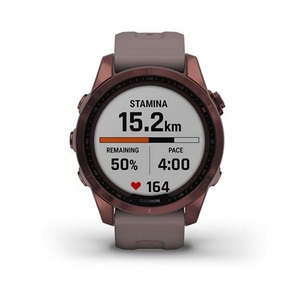 Умные часы Garmin Fenix 7s Sapphire Solar титановый темно-бронзовый с сланцево-серым силиконом, фото 4