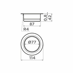 Сменная горловина для измельчителя Omoikiri Nagare slim NA-02-AB022, фото 2