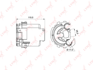 Фильтр топливный погружной LYNXauto LF-994M. Для: MITSUBISHI Митсубиси Carisma 1.3-1.8 99-06 / Space Star 1.3-1.8 98-04, фото 1