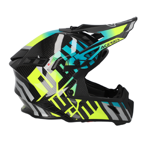 Шлем Acerbis STEEL CARBON 22-06 Light Blue/Fluo Yellow глянцевый XL, фото 3