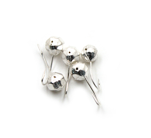 Мормышка "ЯМАН" шар с отв.,цв.SILVER PLATED, d 6, гран., вес 1,2 г (уп. 5 шт.), фото 2