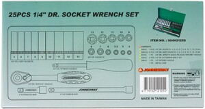 JONNESWAY S04H2125S Набор головок торцевых стандартных и глубоких 1/4"DR, 4-13 мм, 25 предметов, фото 4