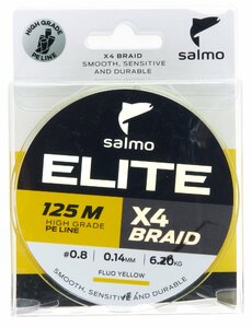 Шнур плетёный Salmo Elite х4 BRAID Fluo Yellow 125/014, фото 2