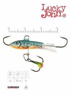 Балансир Lucky John CLASSIC 3 с тр. 30мм/53 блистер, фото 3
