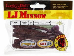 Виброхвосты съедобные LJ Pro Series MINNOW 3.3in (08.40)/S13 7шт., фото 4