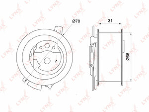 Ролик натяжной/ГРМ LYNXauto PB-1246. Для AUDI Ауди A3 2.0D 03-12/A4 2.0D 07-15/A5 2.0D 08-12/A6 2.0D 04-11/Q5 2.0D 08>/TT 2.0D 08-14, SKODA Шкода Octavia(Октавия) I 2.0D 06-13/Superb(СуперБ) II 2.0D 08-15/Yeti 2.0D 09>, VW Фольксваген Golf(Гольф) VI 2.0D , фото 1