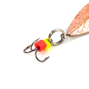 Блесна вертикальная "ЯМАН" Пуля c тройником, размер 25 мм, вес 3,6 г, цвет никель/медь, фото 4