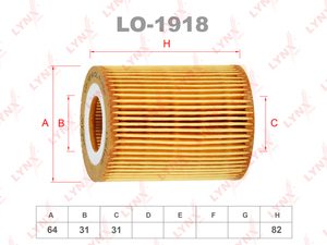 Фильтр масляный LYNXauto LO-1918. Для: BMW 1(F20 / 21) 1.6 10> / 3(F30-35) 1.6 12>, фото 1