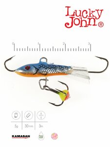 Балансир Lucky John CLASSIC 3 с тр. 30мм/45H блистер, фото 3
