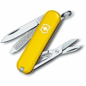 Нож-брелок Victorinox Classic, 58 мм, 7 функций, желтый, фото 2