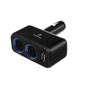 Разветвитель на 2 автомобильных розетки 12V и 1 USB Neoline SL-210, фото 1