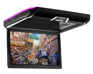 Автомобильный потолочный монитор с DVD 15,3" ERGO ER15D (USB/SD/HDMI/AV/MIRRORLINK/AIRPLAY), фото 4
