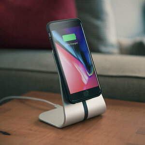 Док-станция с беспроводным зарядным устройством XVIDA Wireless Charging Desk Stand, серебристый, фото 3