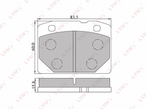 Колодки тормозные передние LYNXauto BD-4603. Для: 2101-2107 1.2-1.6 73>., фото 3
