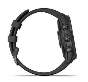 Умные часы Garmin Fenix 7 Solar серый с черным ремешком, фото 5