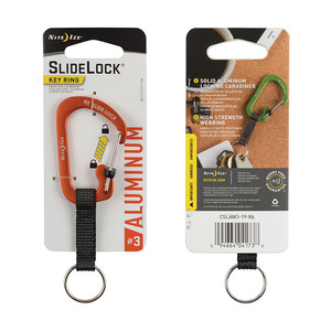 Карабин с блокировкой Nite Ize SlideLock Key Ring Aluminum, размер 3 оранжевый, фото 1