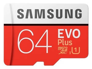 Карта памяти Samsung microSDXC EVO Plus 64Gb UHS-1 20-100MBs, фото 1