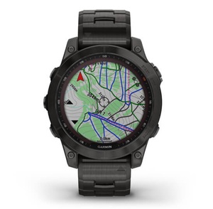 Умные часы Garmin Fenix 7 Sapphire Solar титановый серый DLC с серым титановым DLC браслетом, фото 7