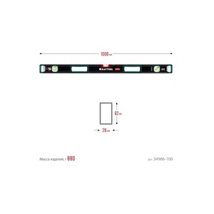 Сверхпрочный уровень KRAFTOOL A-RATE Control с зеркальным глазком, 1000 мм 34986-100, фото 6