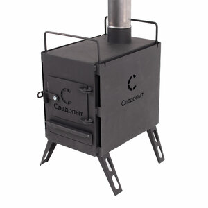 Печь дровяная Следопыт Heavy малая (с экранами, угловыми трубами и грибком), фото 3