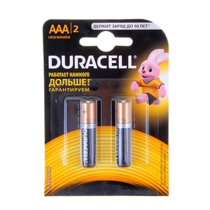 Набор алкалиновых батареек "Duracell Original", тип AAA, 2 шт, фото 2