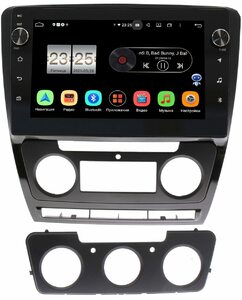 Штатная магнитола LeTrun BPX410-1022 для Skoda Octavia II (A5) 2004-2013 с климатом и без на Android 10 (4/32, DSP, IPS, с голосовым ассистентом, с крутилками), фото 1