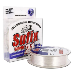 Леска SUFIX Super 21 Fluorocarbon прозрачная 30 м 0,25 мм 5,9 кг, фото 3