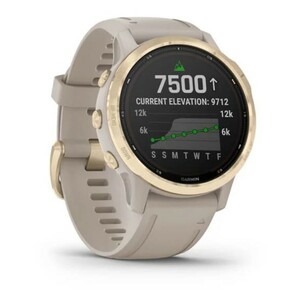 Garmin Fenix 6s Pro Solar золотистый с песочным ремешком, фото 2