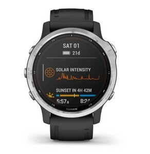 Garmin Fenix 6s Solar серебристый с черным ремешком, фото 6