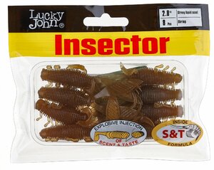 Виброхвосты съедобные искусственные LJ Pro Series INSECTOR 2,8in (07.00)/S18 8шт., фото 4