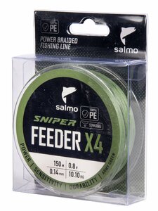 Шнур плетёный Salmo Sniper х4 FEEDER BRAID Army Green 150/014, фото 2