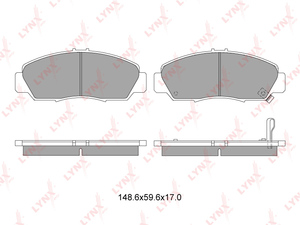 Колодки тормозные передние LYNXauto BD-3411. Для: Honda, Хонда, Accord(Акорд) 2.0-2.4 03> / Legend 3.5 96>., фото 2