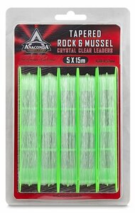 Шок-лидер конусн. Anaconda ROCK & MUSSEL Invisible 0.30-0.57мм 15м 5шт., фото 2