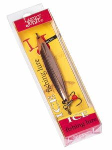 Блесна вертикальная зимняя Lucky John NAIL BLADE с цепочкой и тройником 65мм C блистер, фото 3